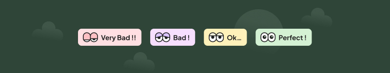 User feedback rating system with various rating options